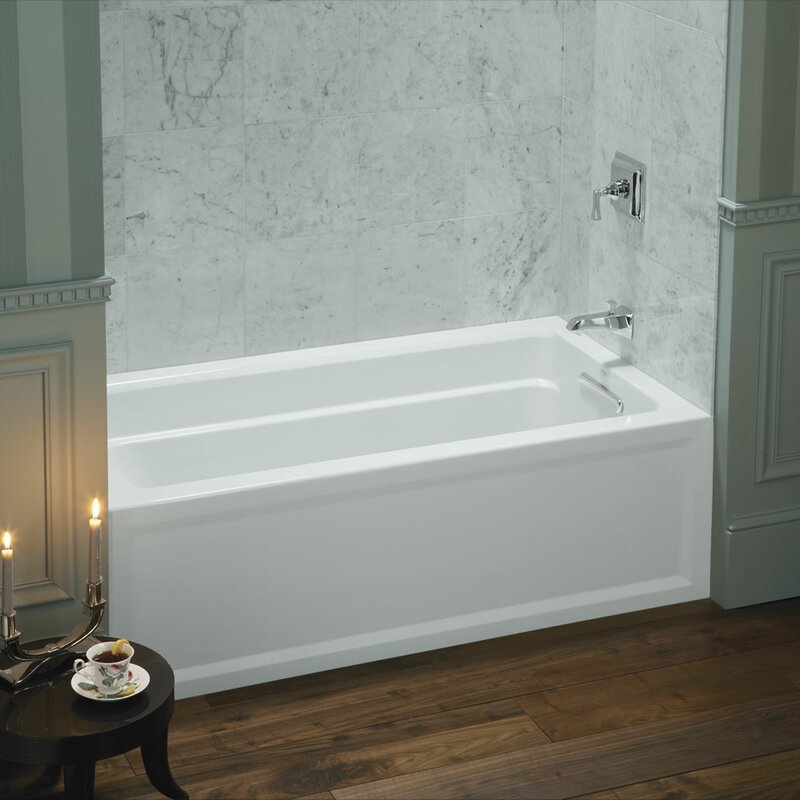 Kohler Archer 60" x 32" Alcove Soaking Bathtub & Reviews Wayfair